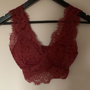 Red Bralette/Crop Top